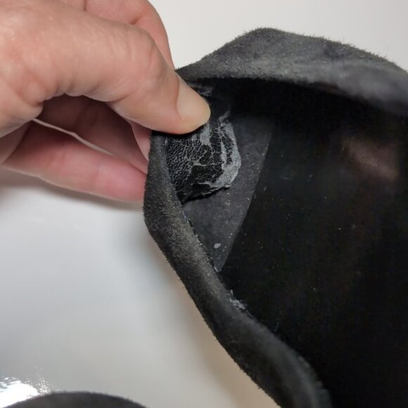 FRANCO SARTO Suede Leather Pumps Peep Toe Block Heels - Picture 10 of 11